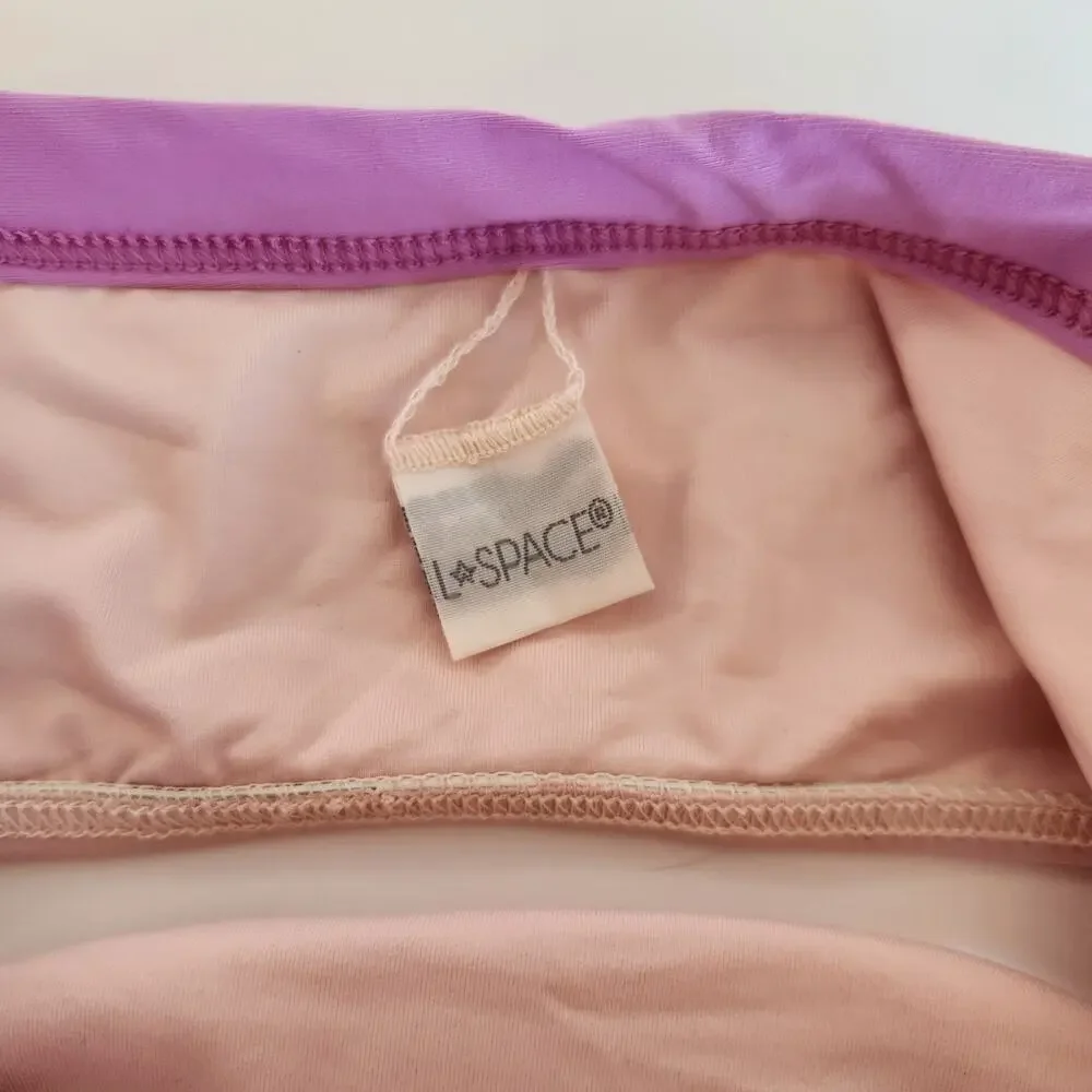L*Space Axel Bikini Top in Peach PCR Size Small One Shoulder